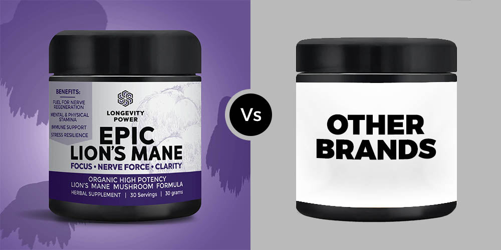 Epic Lion's Mane Mushroom Powder To Help with Improved Focus, Nerve Focus & Mind Clarity.