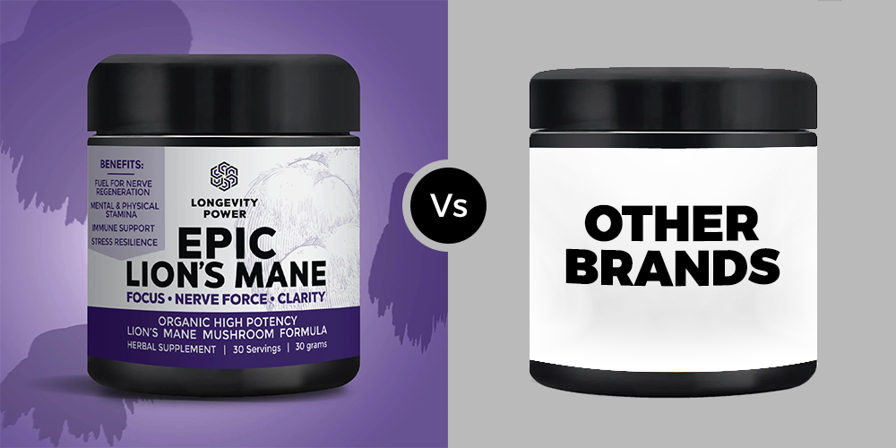 Epic Lion's Mane Mushroom Powder To Help with Improved Focus, Nerve Focus & Mind Clarity.