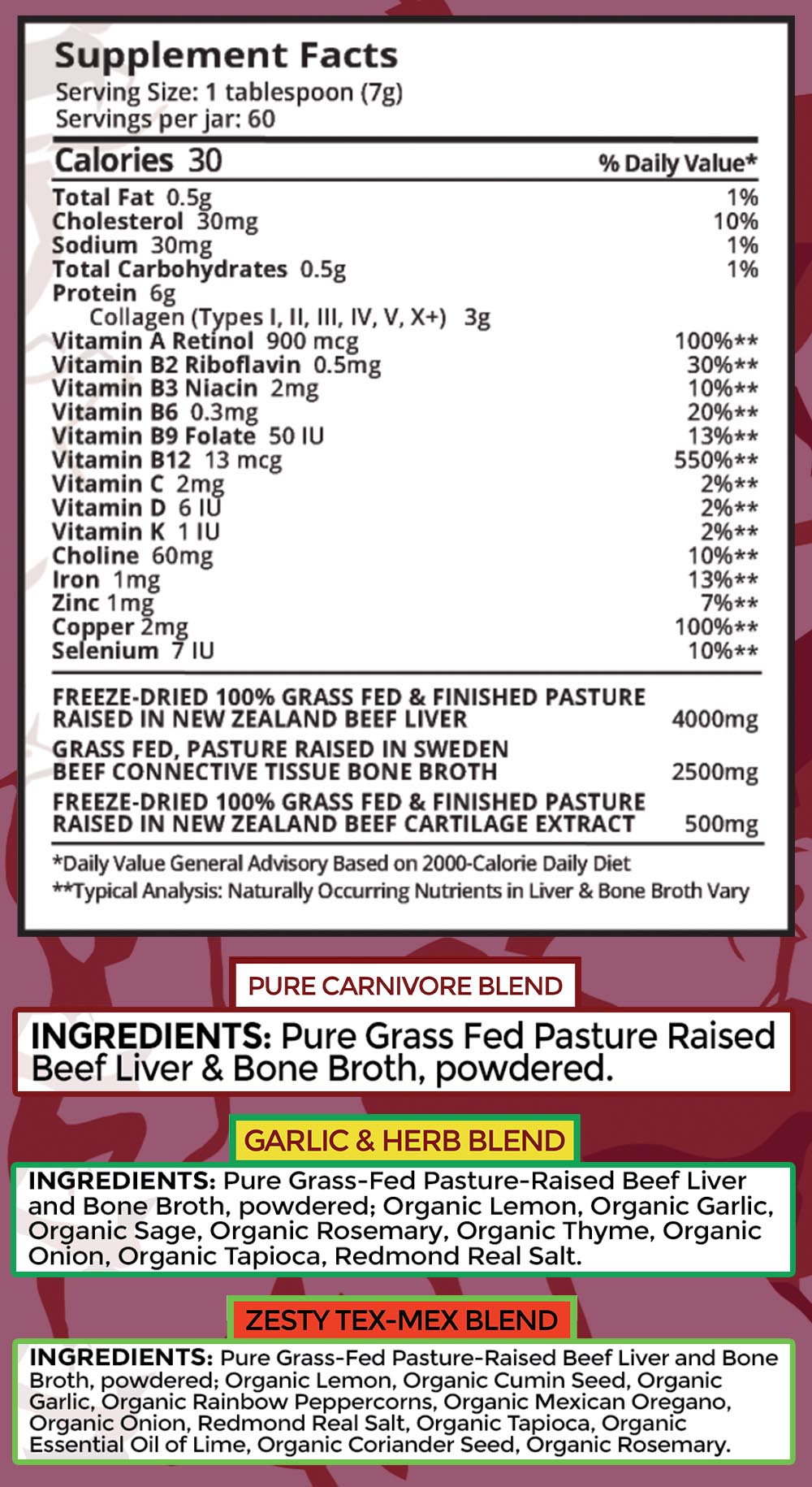 Free Epic Beef Liver on orders USD$200+